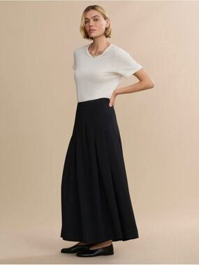 Jenni Kayne Black Maxi Skirt - Flowing Full-Length Skirt